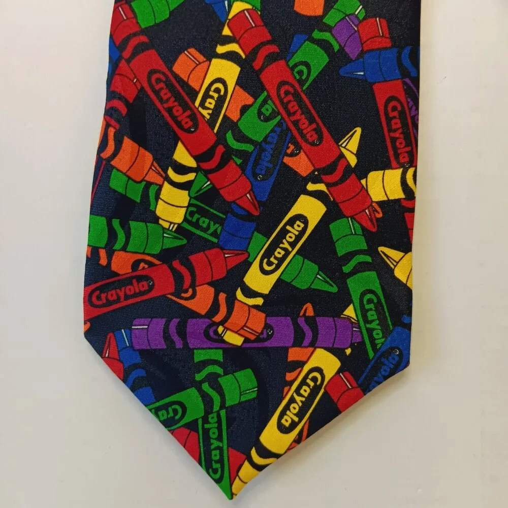 Vintage Crayola 1999 Binney & Smith Men’s Multicolor Crayons Tie L56.5